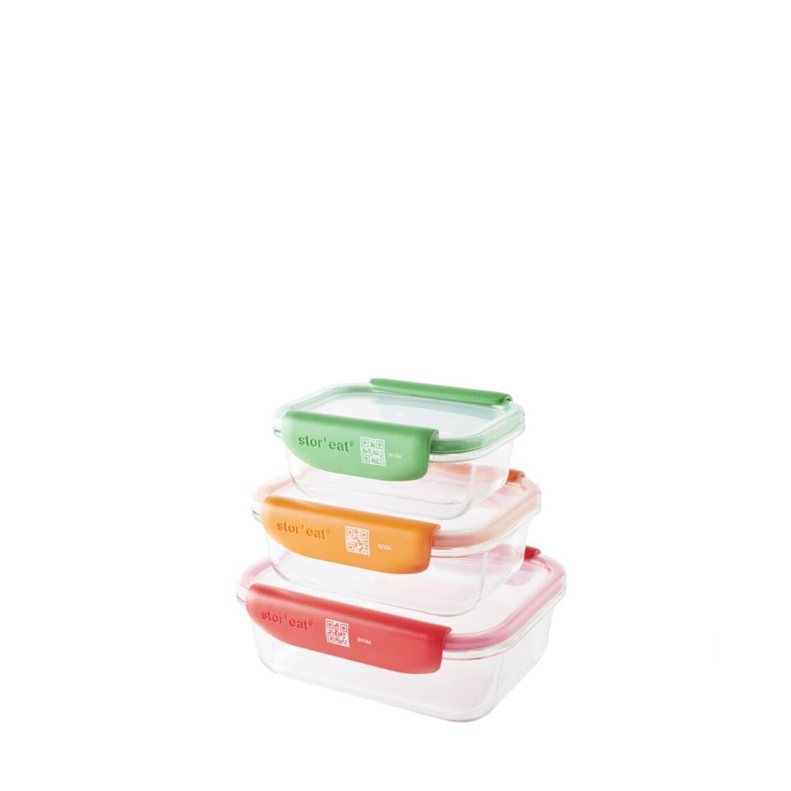Mastrad Borosilicate Glass Rectangle Storage Box With Pp Lid Set Of 3 - Metro Singapore Departmental Store - Celebrating 69 Years in SG