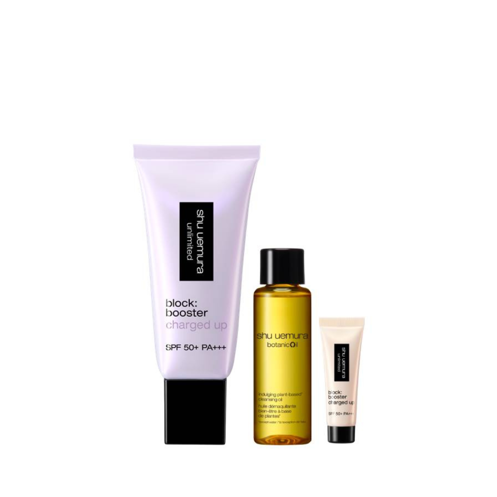 Shu Uemura Unlimited Block:Booster Charged Up Set (worth $123)