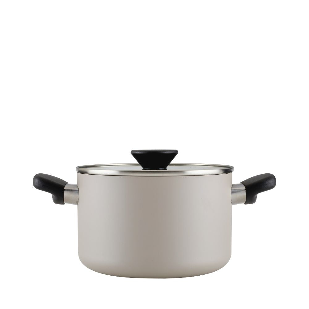 Meyer Bauhaus Nonstick 20cm/3.8L Stockpot 13768 - Warm Grey - Metro Singapore Departmental Store - Celebrating 69 Years in SG