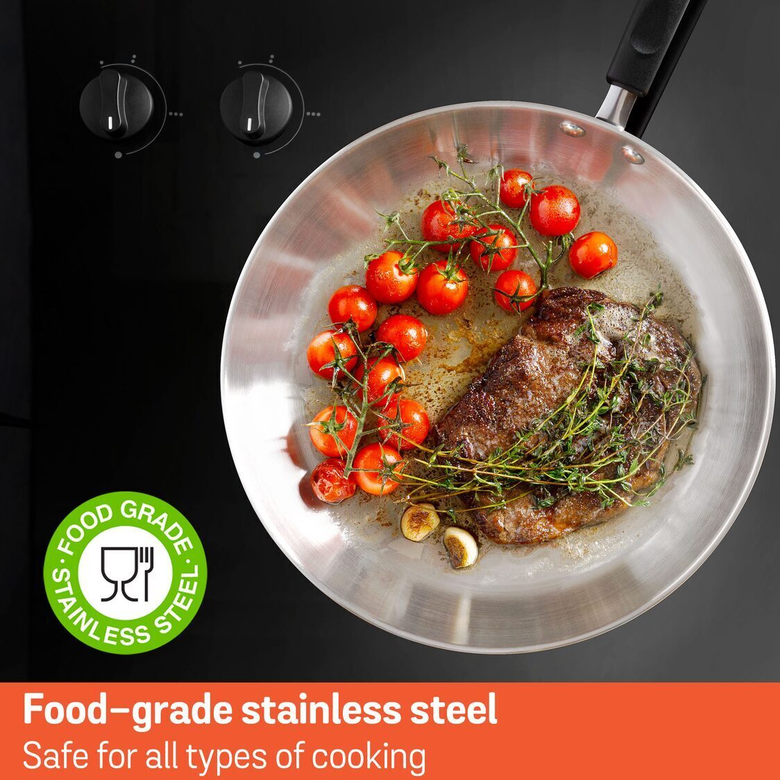 Meyer Centennial Stainless Steel Open Frypan (Induction) - Metro Singapore Departmental Store - Celebrating 69 Years in SG