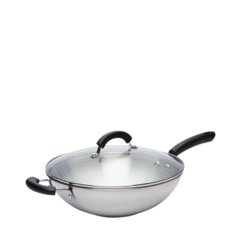 Meyer Centennial Stainless Steel Stirfry with Glass Lid and Helper Handle - Metro Singapore Departmental Store - Celebrating 69 Years in SG