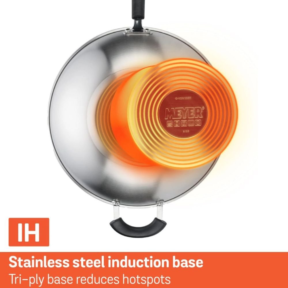 Meyer Centennial Stainless Steel Stirfry with Glass Lid and Helper Handle - Metro Singapore Departmental Store - Celebrating 69 Years in SG