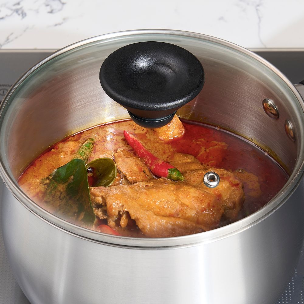 Meyer Luna Stainless Steel Saucepan with Glass Lid - Metro Singapore Departmental Store - Celebrating 69 Years in SG