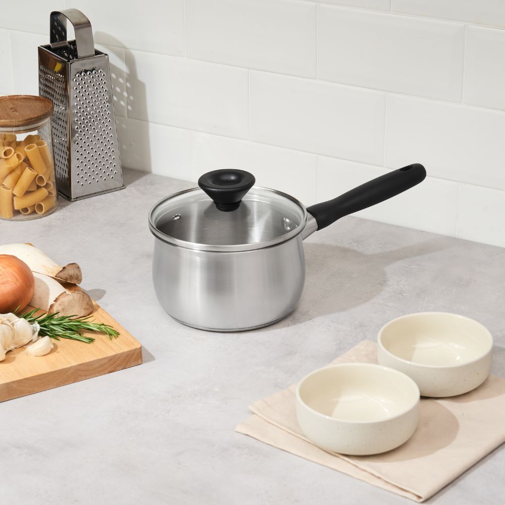 Meyer Luna Stainless Steel Saucepan with Glass Lid - Metro Singapore Departmental Store - Celebrating 69 Years in SG