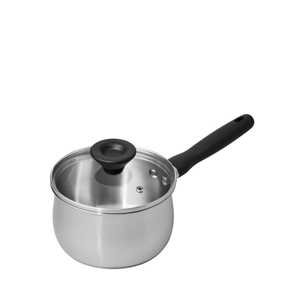 Meyer Luna Stainless Steel Saucepan with Glass Lid - Metro Singapore Departmental Store - Celebrating 69 Years in SG