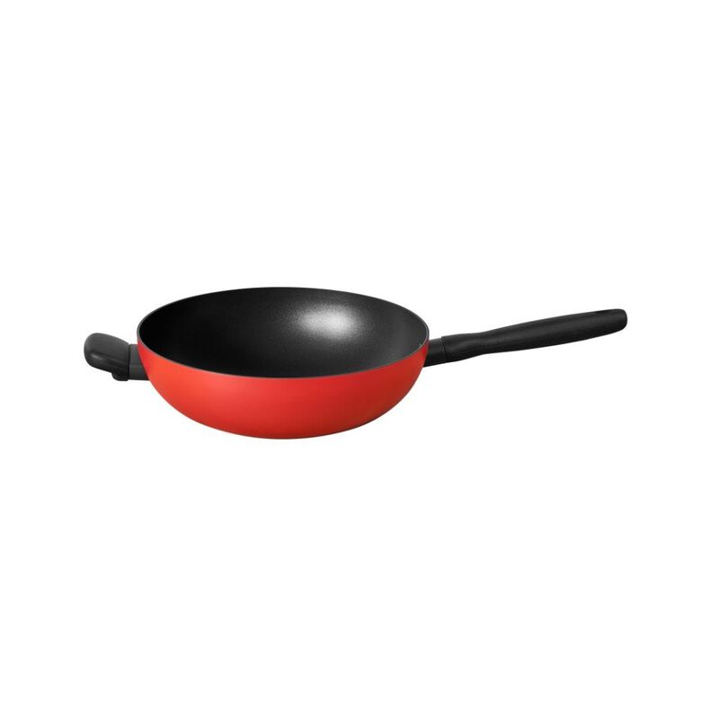 Meyer M Bauhaus IH 30cm/12" Open Stirfry W/HH - Red 14205 - Metro Singapore Departmental Store - Celebrating 69 Years in SG