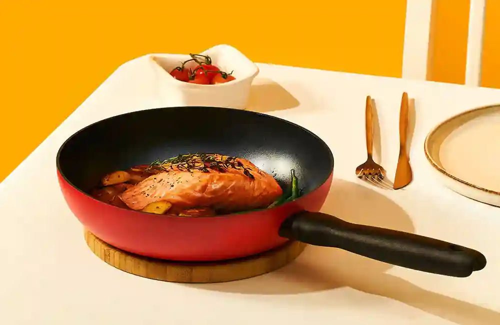 Meyer M Bauhaus IH 30cm/12" Open Stirfry W/HH - Red 14205 - Metro Singapore Departmental Store - Celebrating 69 Years in SG