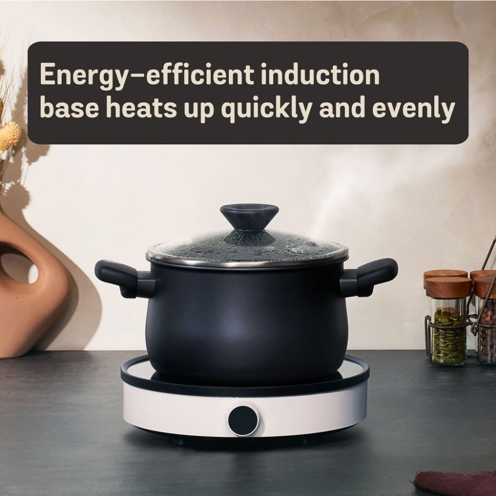 Meyer Midnight Nonstick Stockpot with Glass Lid - Metro Singapore Departmental Store - Celebrating 69 Years in SG