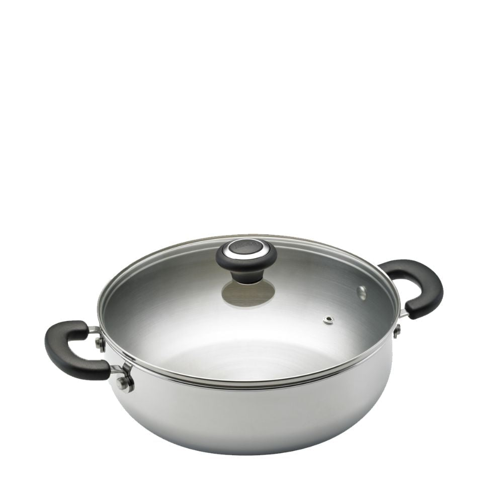 Meyer Stainless Steel 28cm/5.7L Hotpot with Glass Lid 77240 - Metro Singapore Departmental Store - Celebrating 69 Years in SG