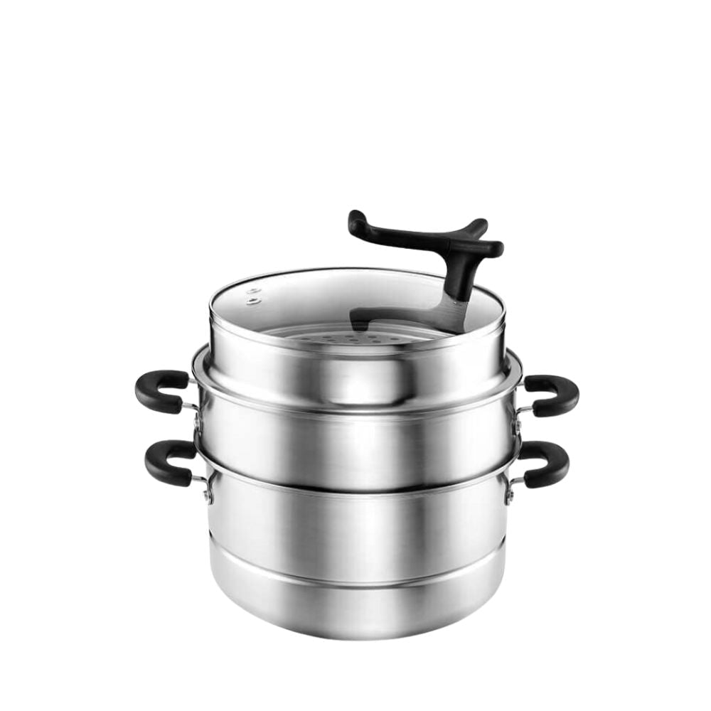 Meyer Stainless Steel 28cm/8.5L 3-tier Steamer Set 70050 - Metro Singapore Departmental Store - Celebrating 69 Years in SG