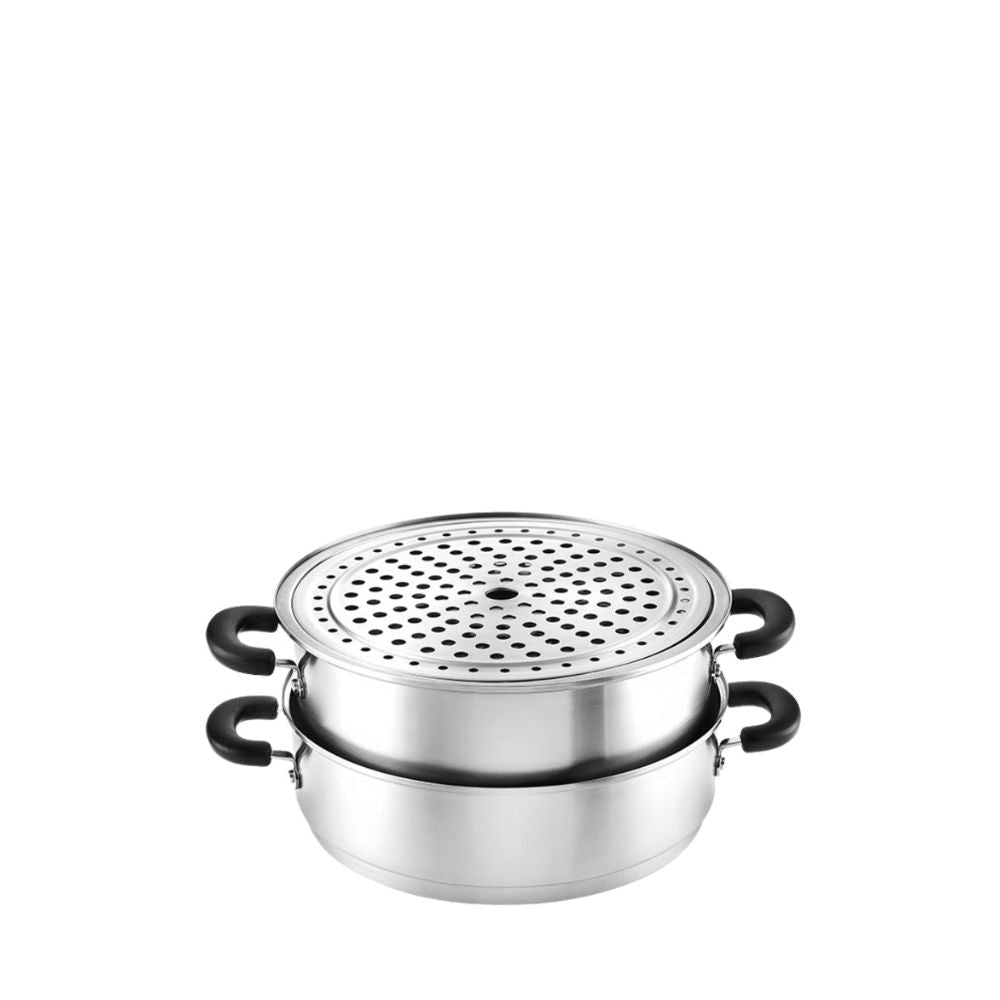 Meyer Stainless Steel 28cm/8.5L 3-tier Steamer Set 70050 - Metro Singapore Departmental Store - Celebrating 69 Years in SG
