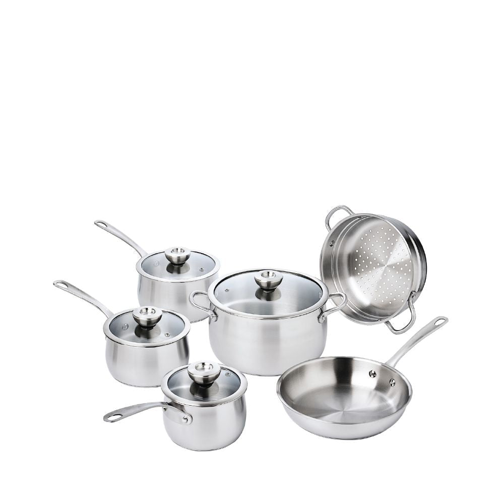 Meyer White Steel Stainless Steel 10 Piece Set 71509 - Metro Singapore Departmental Store - Celebrating 69 Years in SG