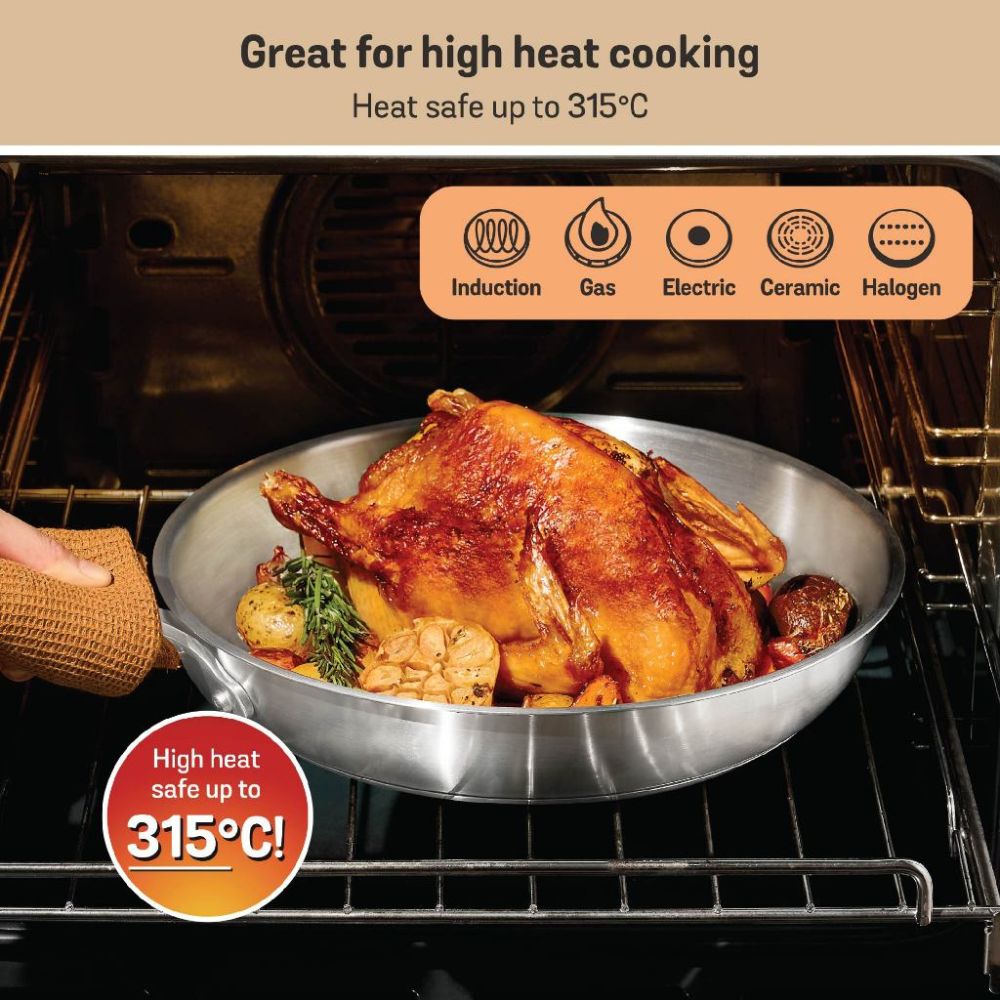 Meyer White Steel Stainless Steel Frypan - Metro Singapore Departmental Store - Celebrating 69 Years in SG