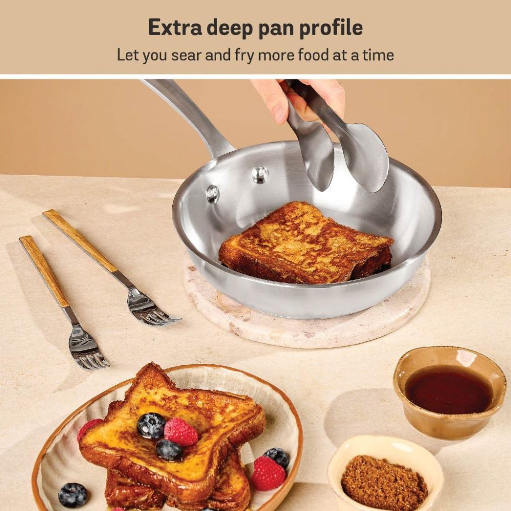 Meyer White Steel Stainless Steel Frypan - Metro Singapore Departmental Store - Celebrating 69 Years in SG