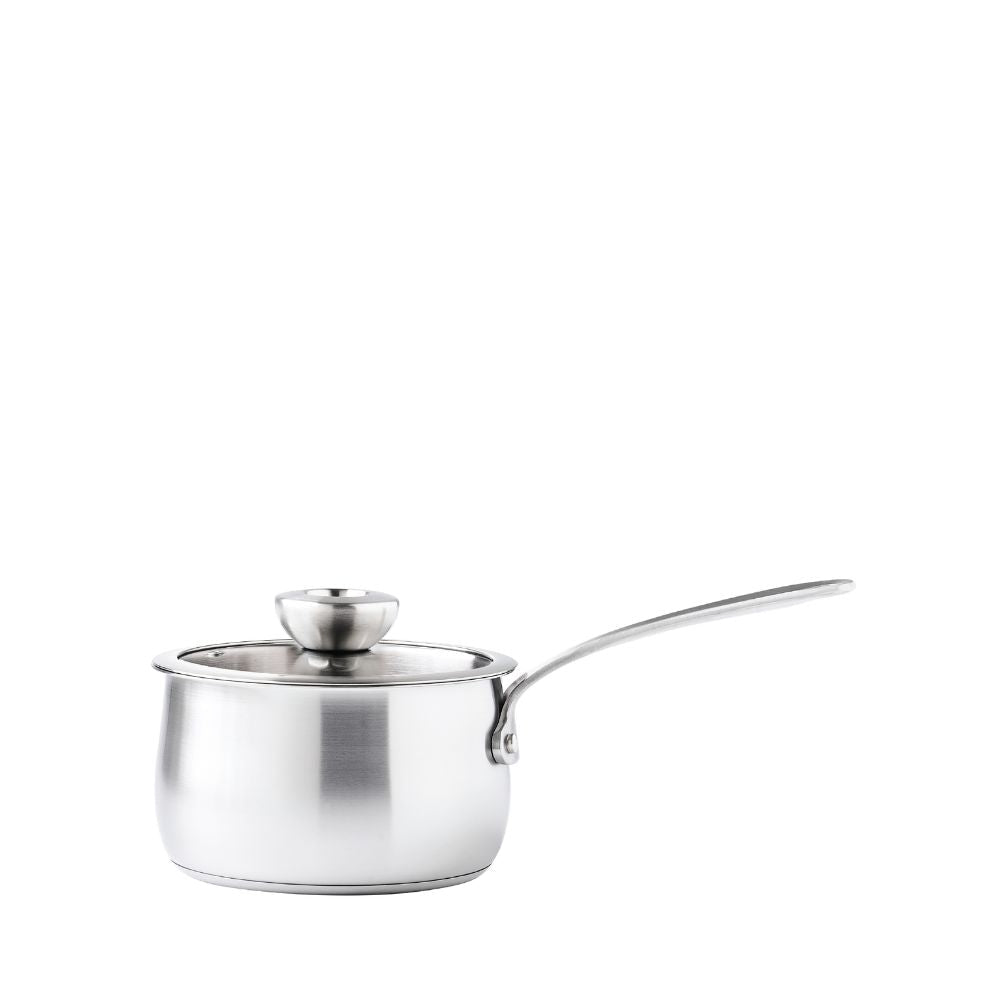 Meyer White Steel Stainless Steel Saucepan with Glass Lid - Metro Singapore Departmental Store - Celebrating 69 Years in SG