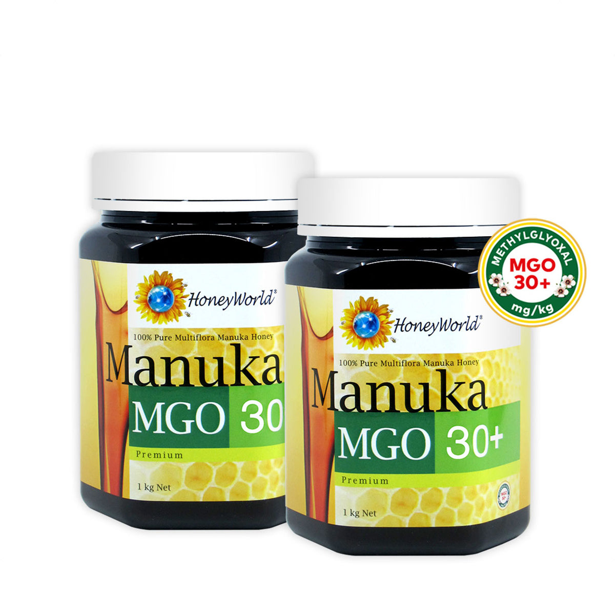 HoneyWorld® Manuka MGO 30+ 1kg (2 Bottles)
