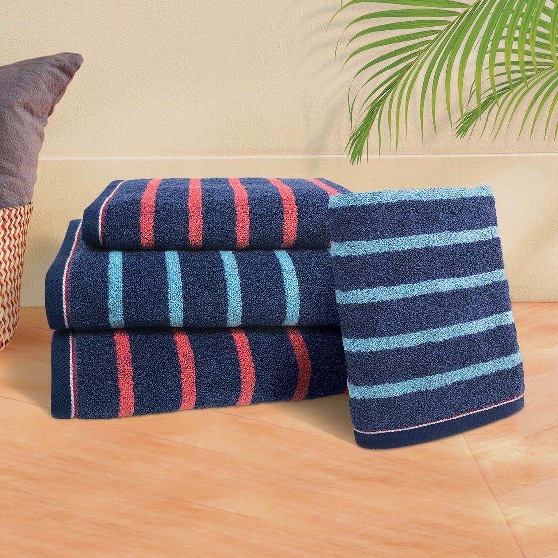 Milton Home Lucas 100% Cotton Supersoft Yarn Sports Bath Towel Red - Metro Singapore Departmental Store - Celebrating 69 Years in SG
