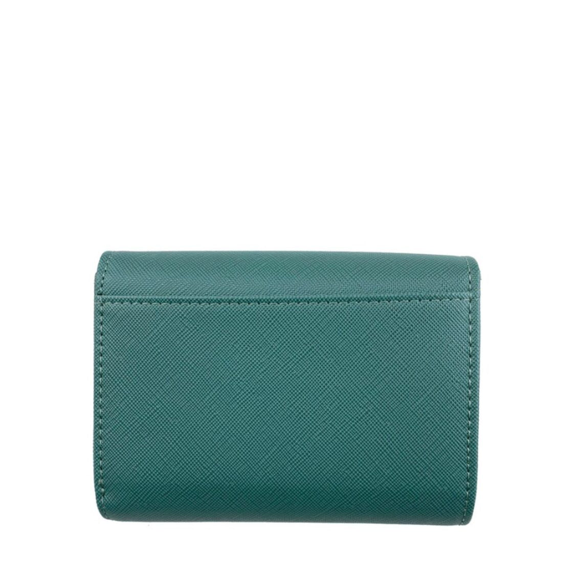 Mel&Co Saffiano Leatherette Half Flap Mid-Size Wallet