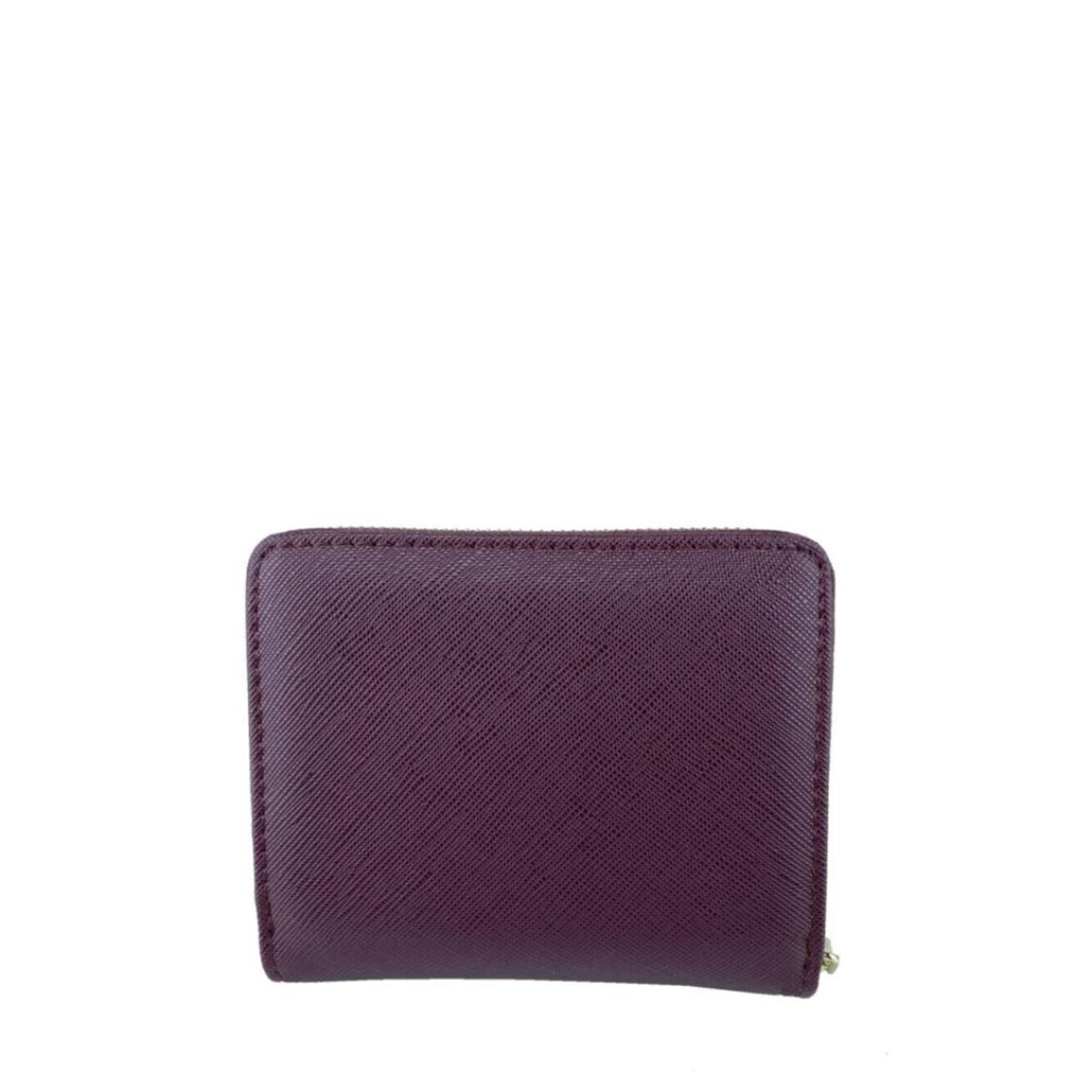 Mel&Co Saffiano-Effect Bifold Zip Coin Card Wallet