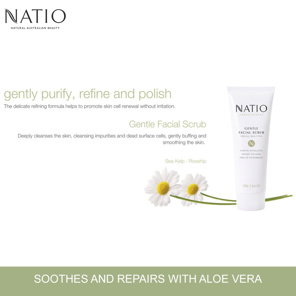 Natio Gentle Facial Scrub 100g - Metro Singapore Departmental Store - Celebrating 69 Years in SG