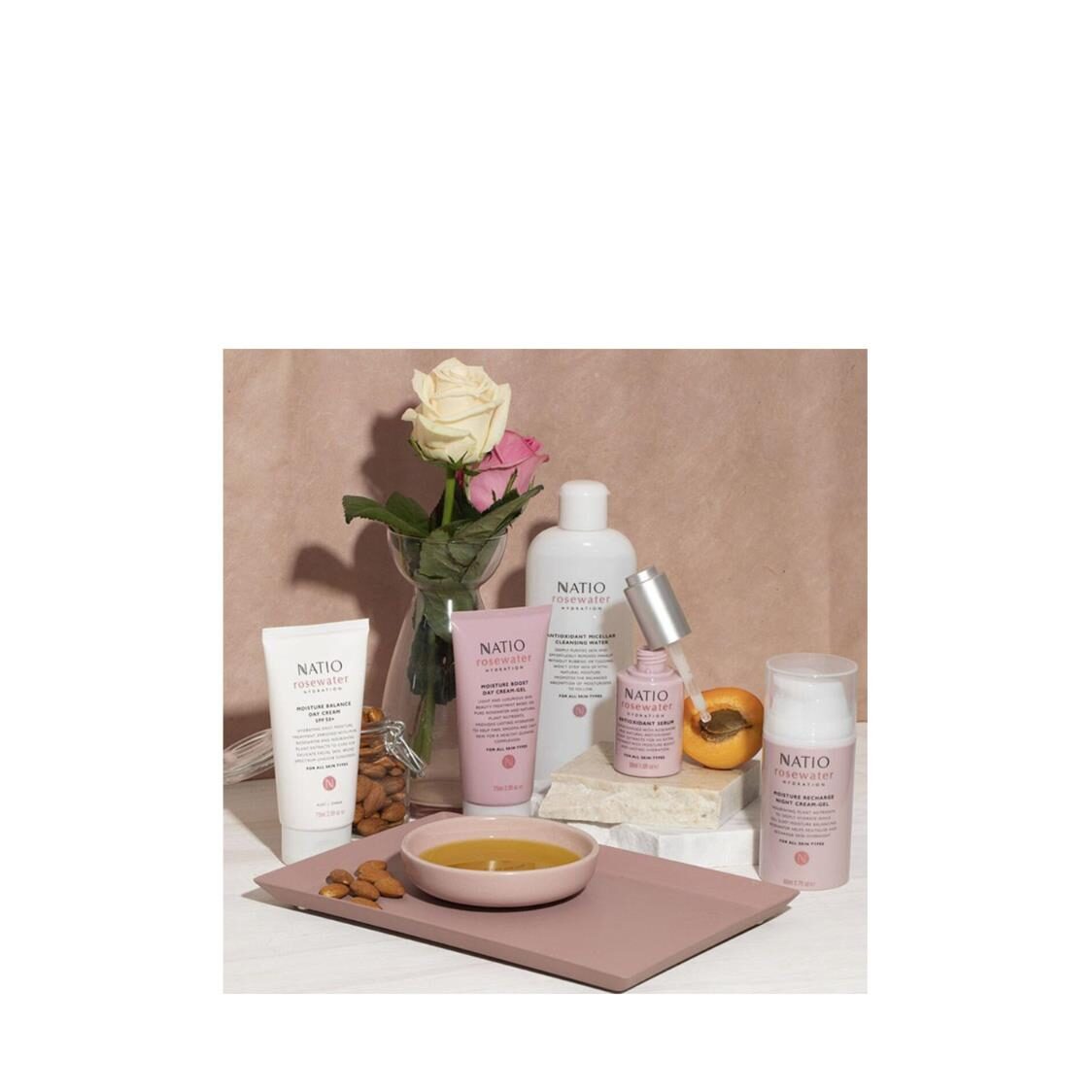 Natio Rosewater Hydration Moisture Recharge Night Cream - Gel 80ml - Metro Singapore Departmental Store - Celebrating 69 Years in SG