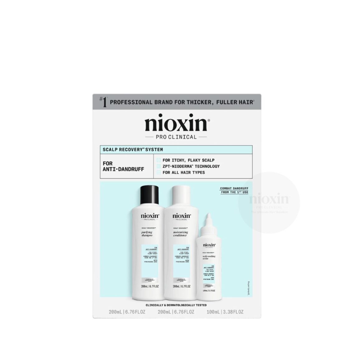 Nioxin Scalp Recovery Kit (Shampoo 200ml + Conditioner 200ml + Serum 100ml)