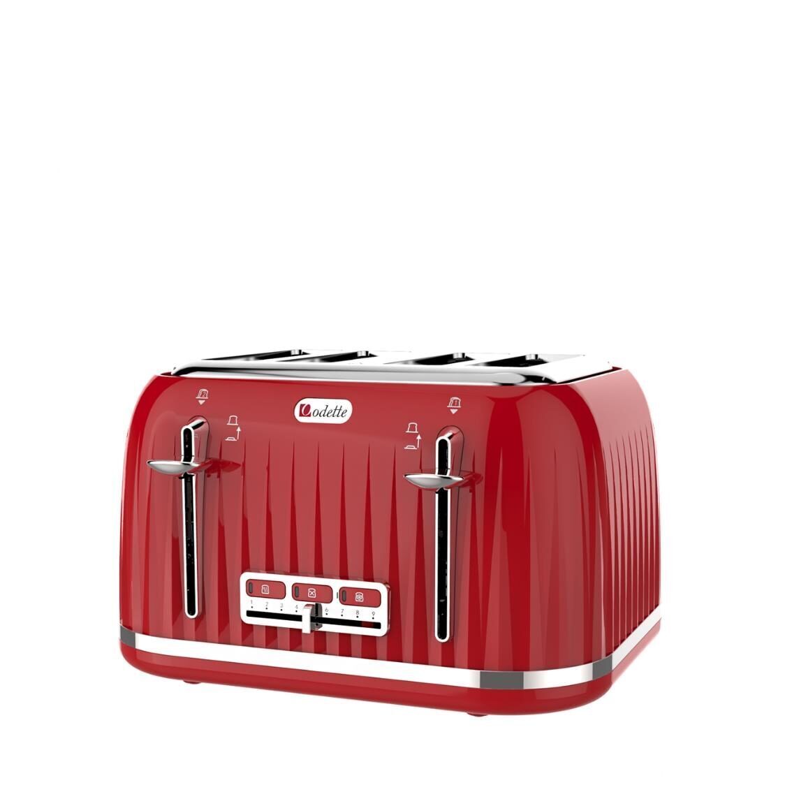 Odette 4 Slice Retro Design Toaster T382D - Metro Singapore Departmental Store - Celebrating 69 Years in SG
