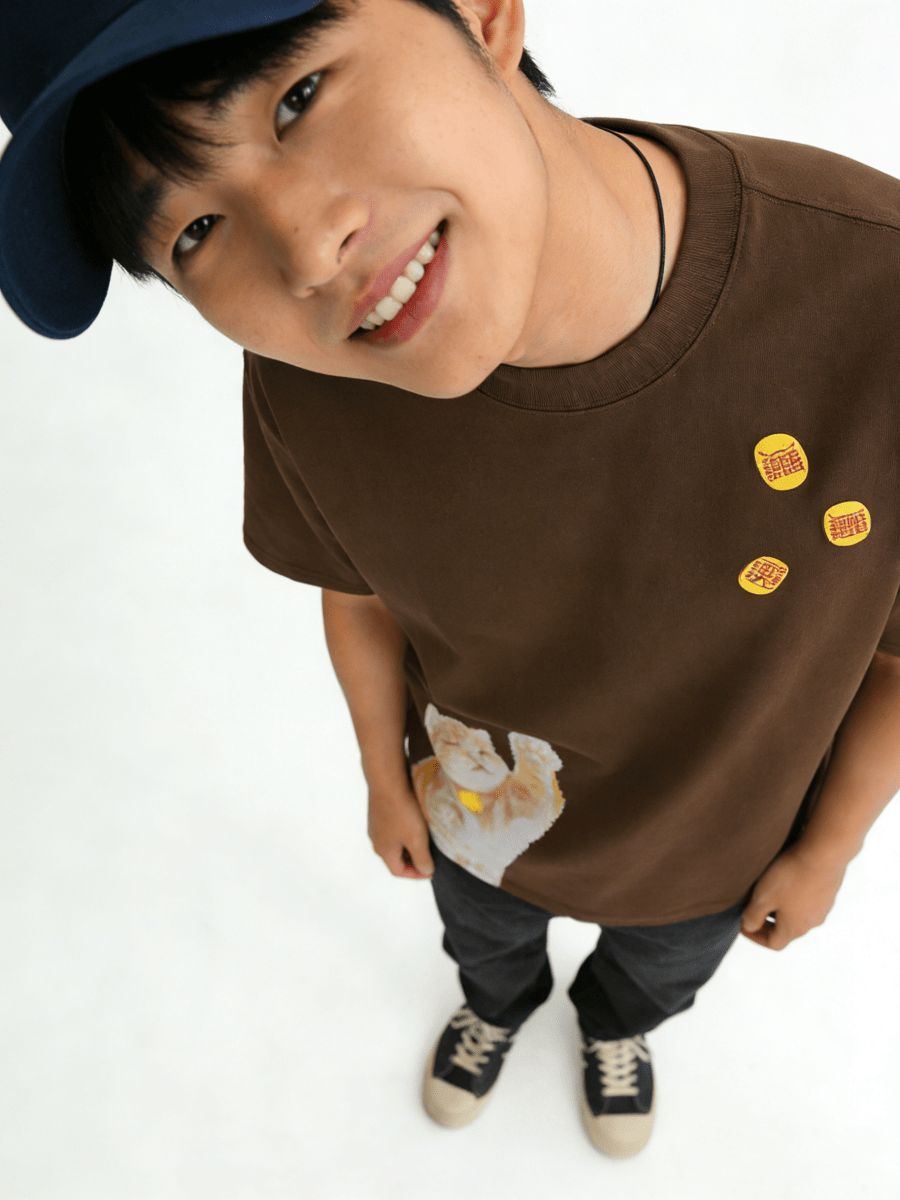 Ortem Cat Print Oversized T-Shirt - Metro Singapore Departmental Store - Celebrating 69 Years in SG