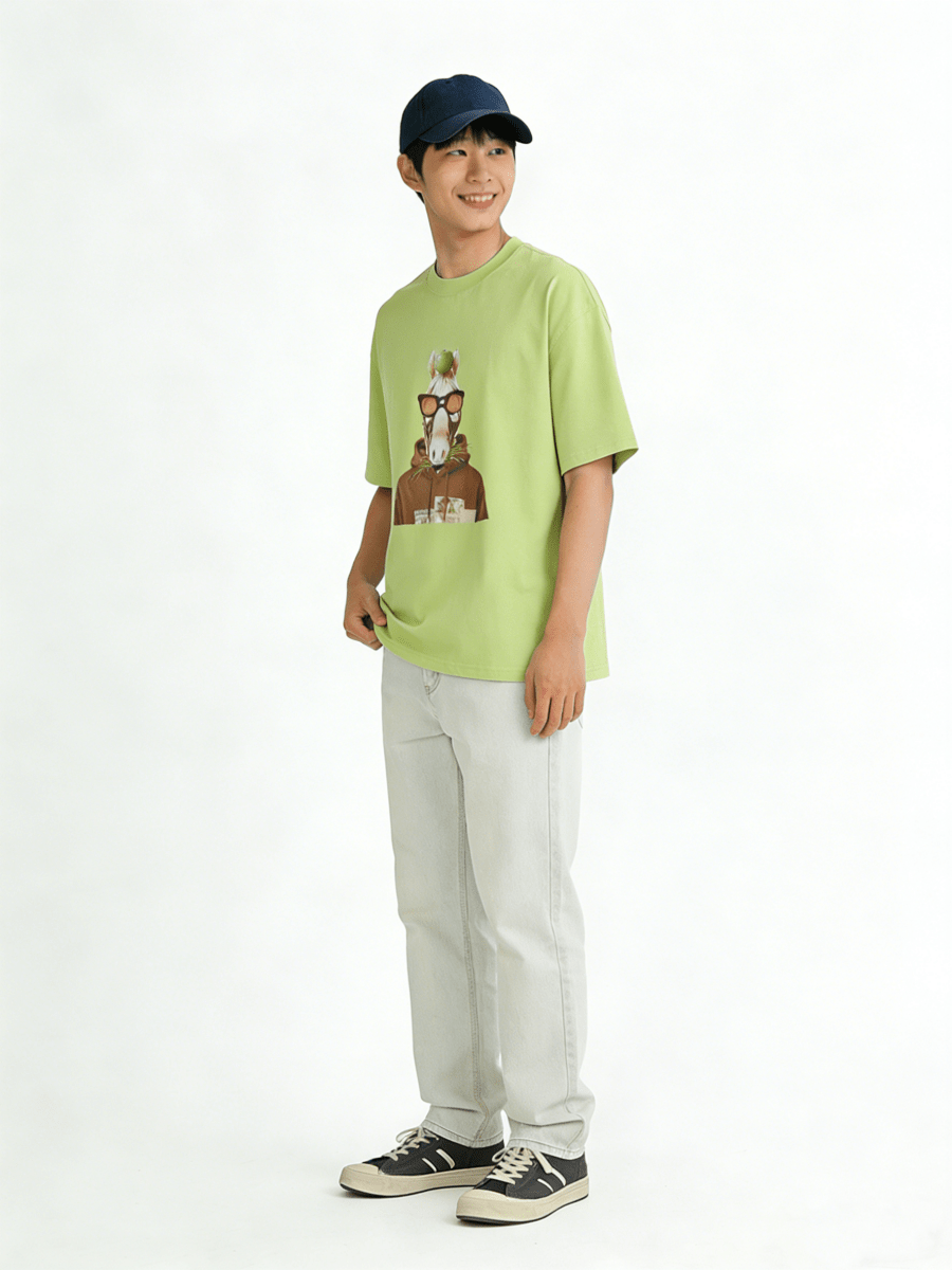 Ortem Horse Print Oversized T-shirt - Metro Singapore Departmental Store - Celebrating 69 Years in SG