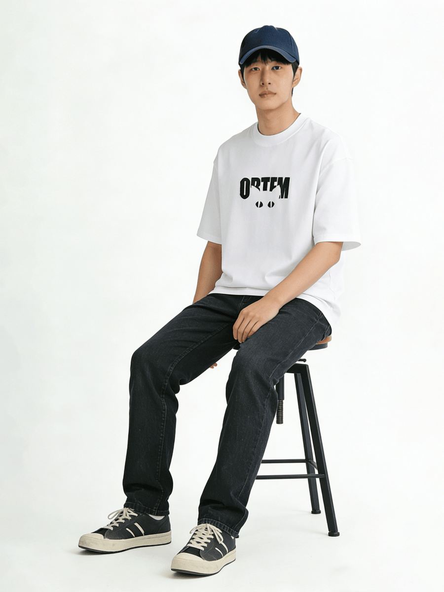 Ortem Logo Print Oversized T-shirt - Metro Singapore Departmental Store - Celebrating 69 Years in SG