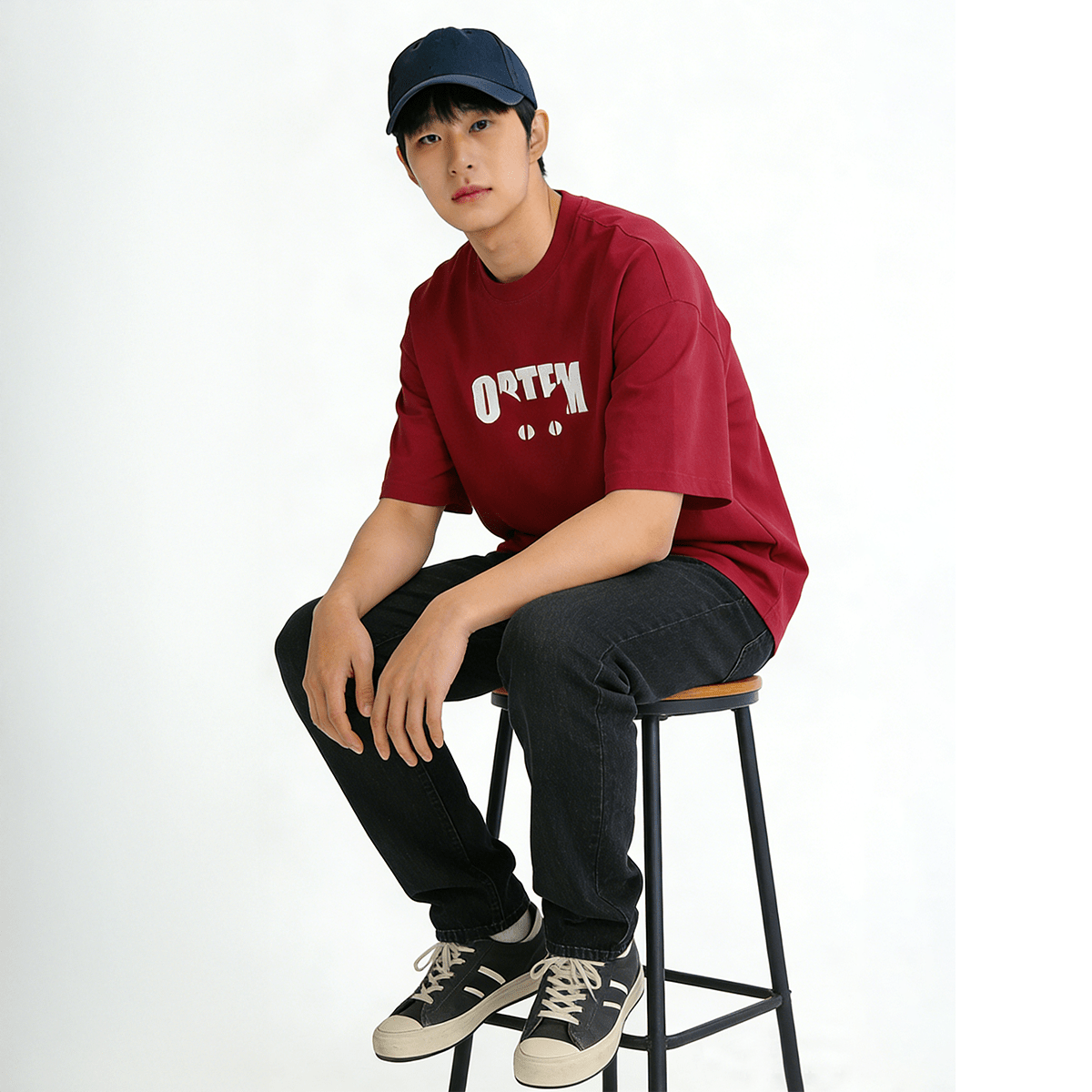 Ortem Logo Print Oversized T-shirt - Metro Singapore Departmental Store - Celebrating 69 Years in SG
