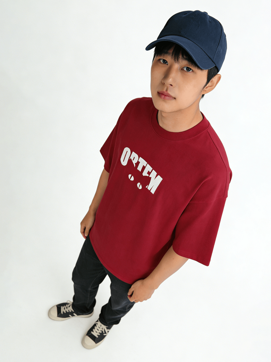 Ortem Logo Print Oversized T-shirt - Metro Singapore Departmental Store - Celebrating 69 Years in SG