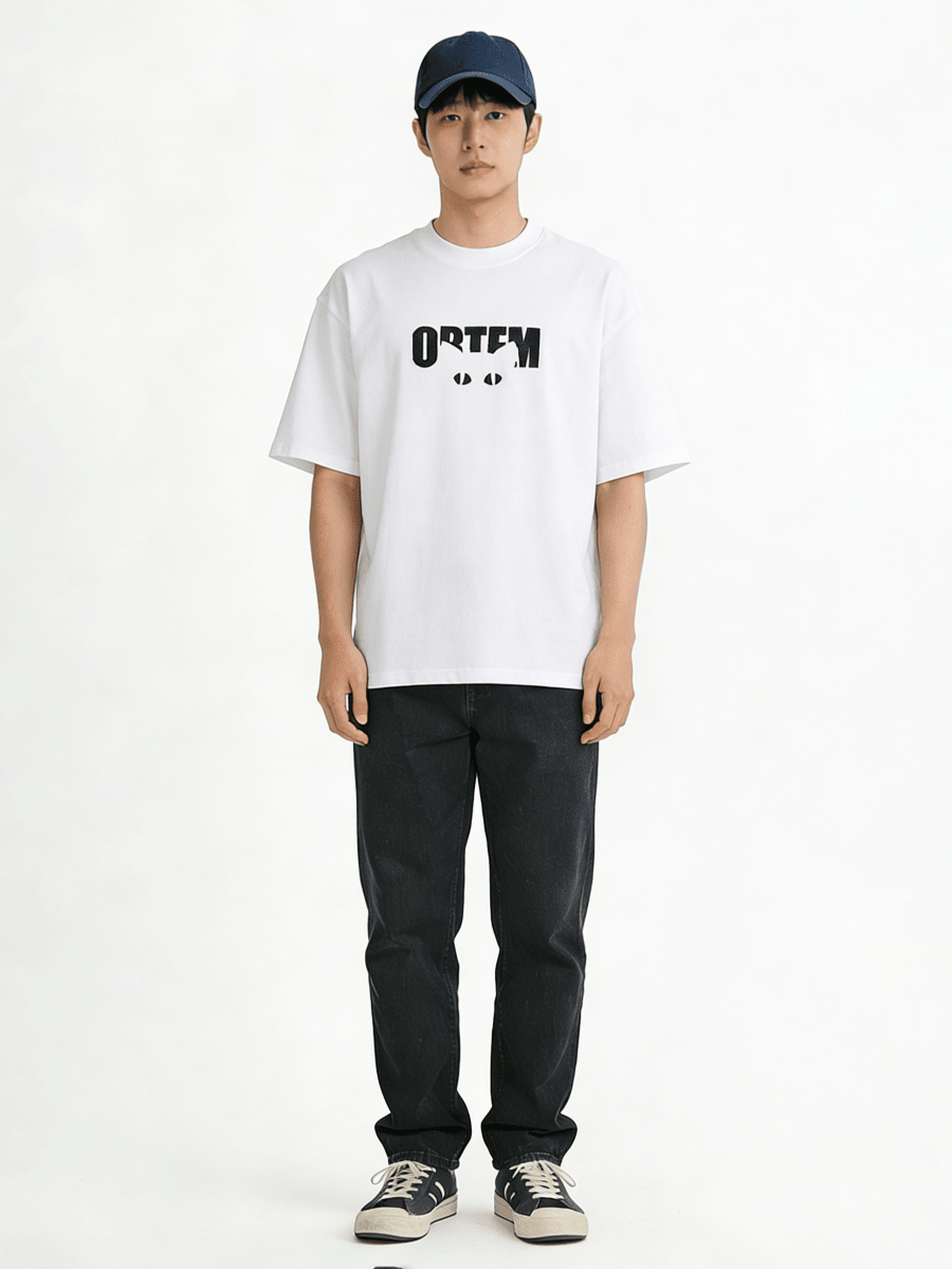 Ortem Logo Print Oversized T-shirt - Metro Singapore Departmental Store - Celebrating 69 Years in SG