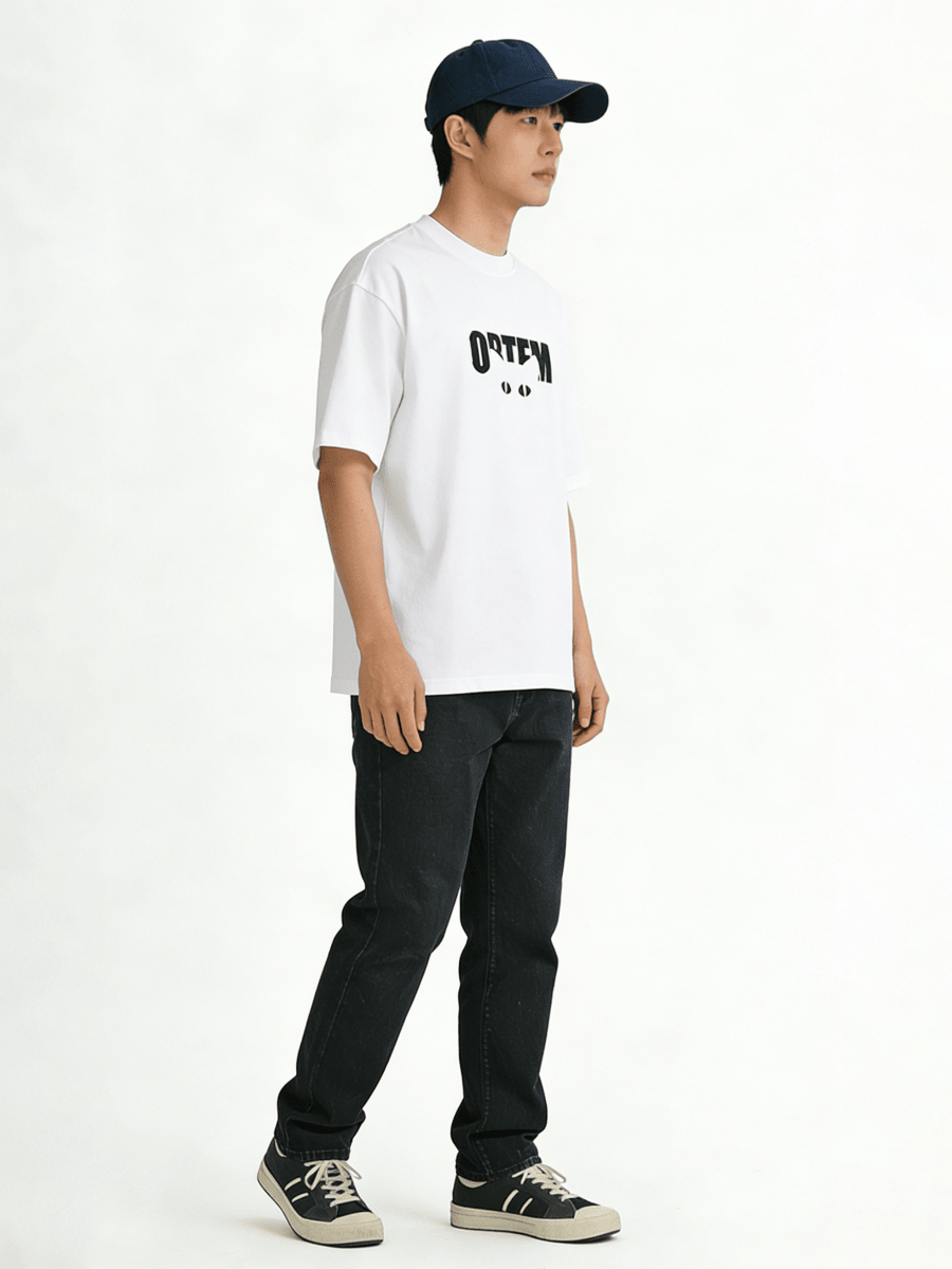 Ortem Logo Print Oversized T-shirt - Metro Singapore Departmental Store - Celebrating 69 Years in SG