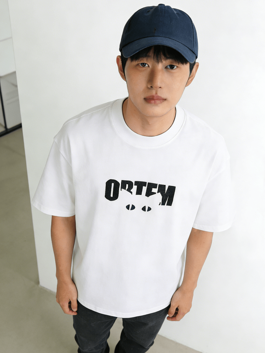Ortem Logo Print Oversized T-shirt - Metro Singapore Departmental Store - Celebrating 69 Years in SG