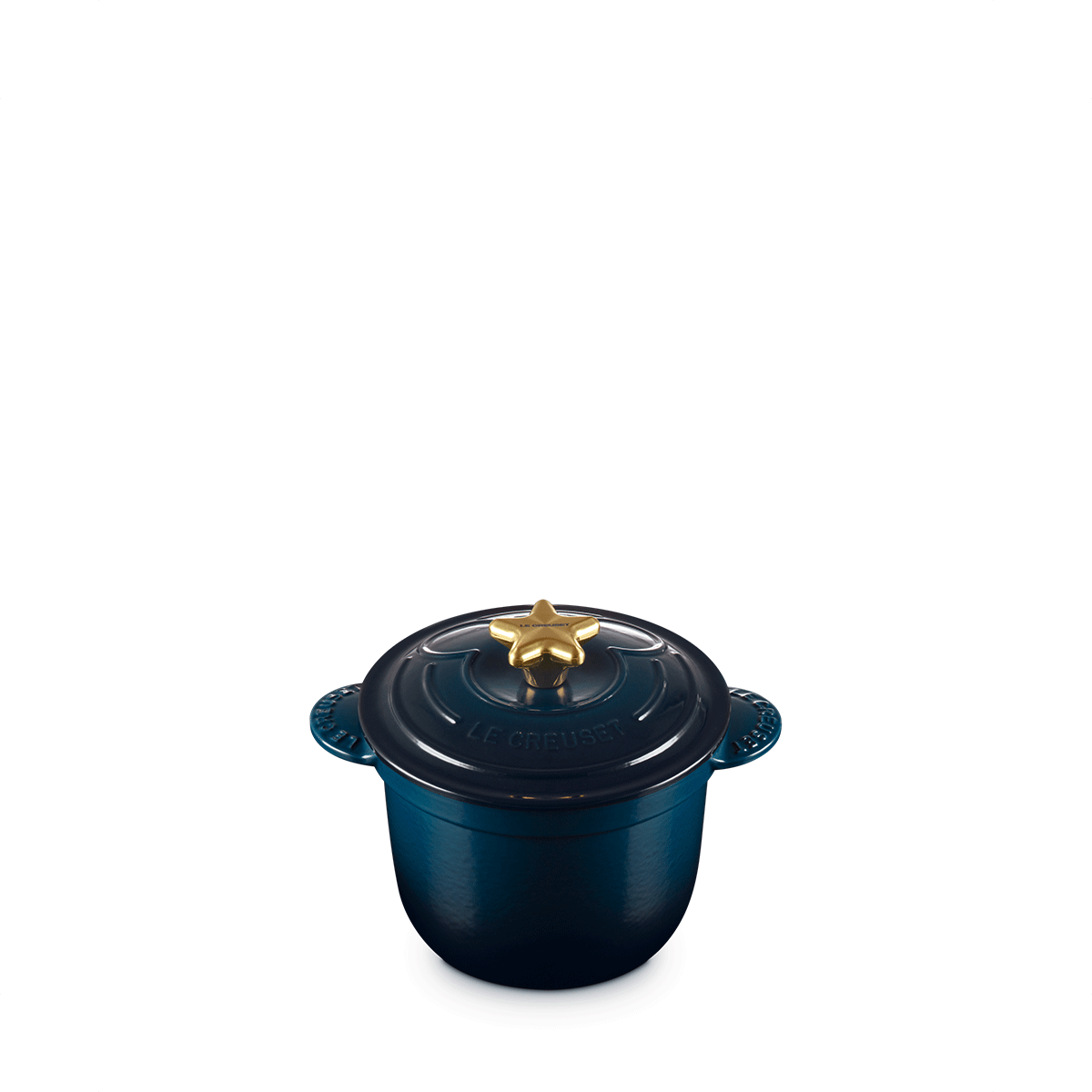 Le Creuset Rice Pot/Casserole Mickey 18 Nuit Star Gold Knob