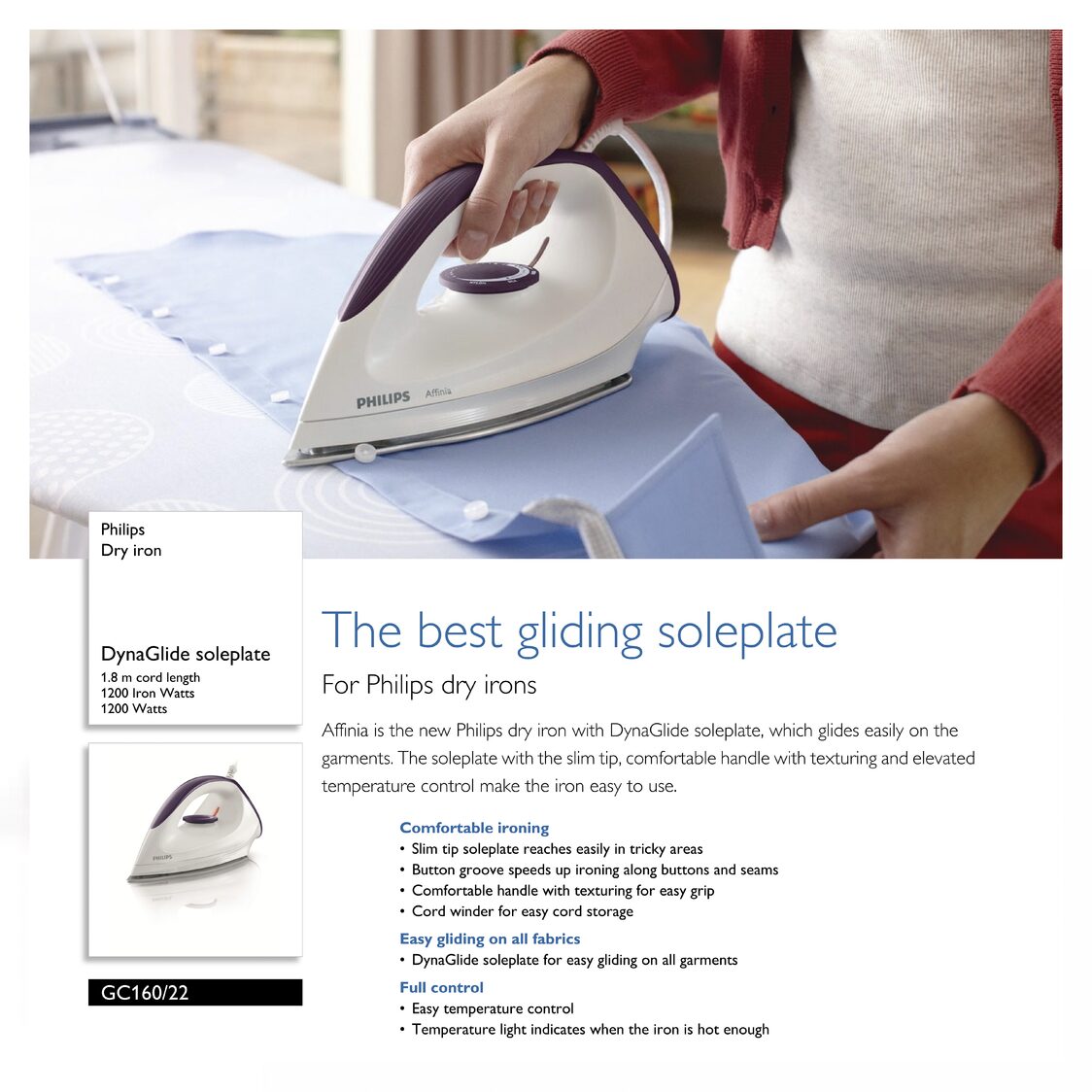 Philips Dry Iron 1200W (GC160/22) - Metro Singapore Departmental Store - Celebrating 69 Years in SG