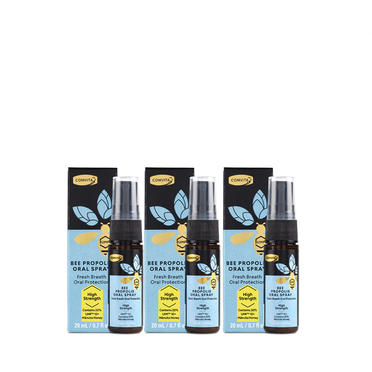 Comvita Propolis Oral Spray High Strength 20ml (3 Bottles)