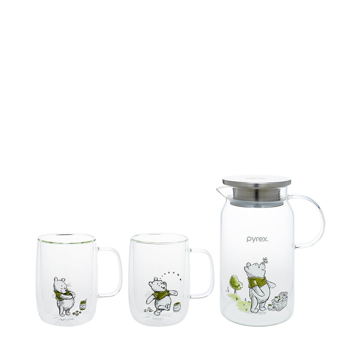 Pyrex 1L Carafe Double Wall Mug Set (PX - 3DW/TP - PIYJP) - Metro Singapore Departmental Store - Celebrating 69 Years in SG