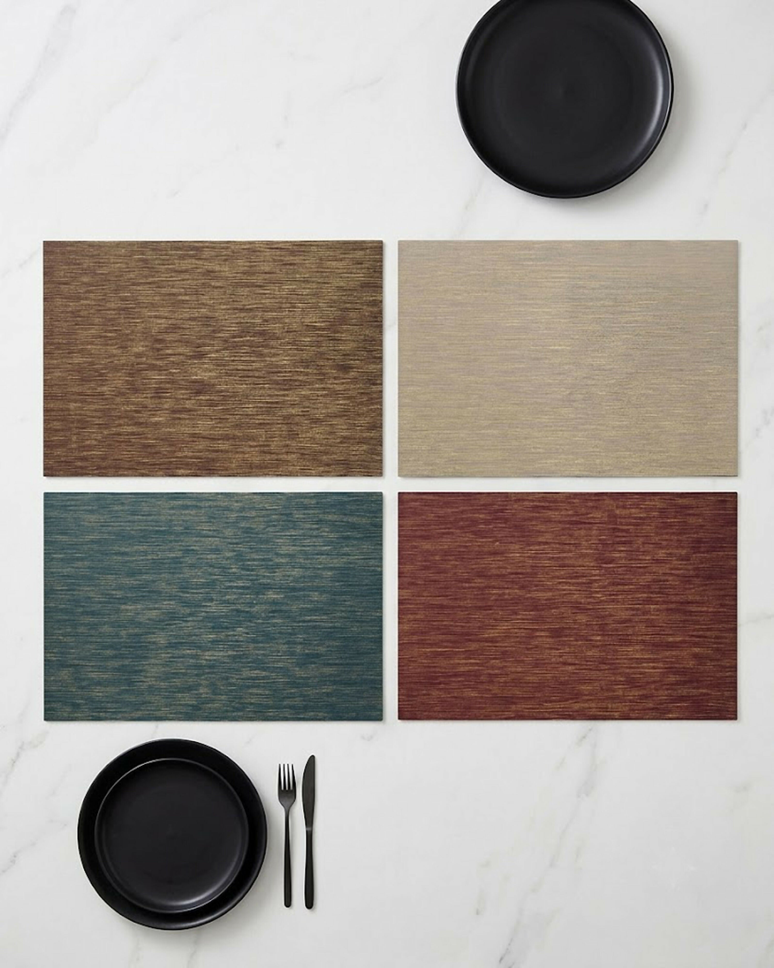 Rapee Glaze Gold Print PU Placemat - 30 x 45 cm, Teal