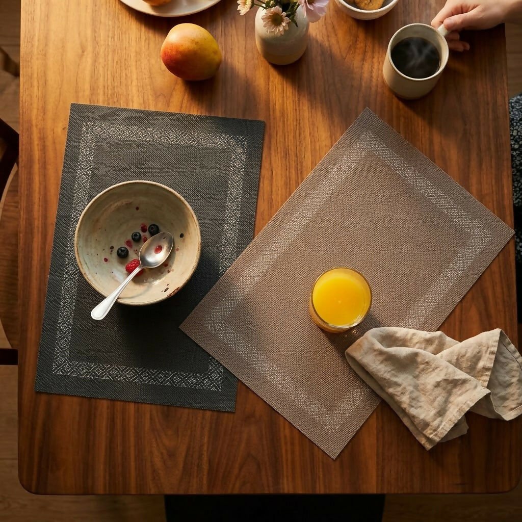 Rapee Aztec Woven Texilene Placemat – 30 x 45 cm – Brown - Metro Singapore Departmental Store - Celebrating 69 Years in SG