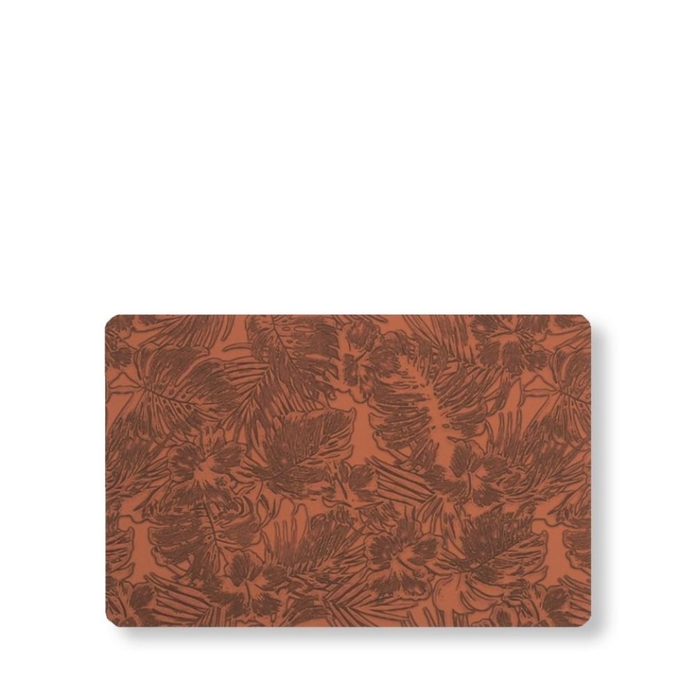 Rapee BARS Embossed PU Placemat – Monstera Leaf Design – 30 x 45 cm – Red - Metro Singapore Departmental Store - Celebrating 69 Years in SG