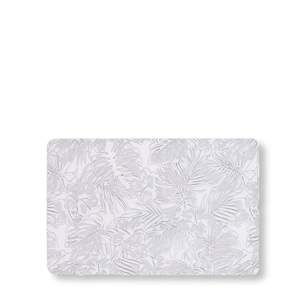 Rapee BARS Embossed PU Placemat – Monstera Leaf Design – 30 x 45 cm – White - Metro Singapore Departmental Store - Celebrating 69 Years in SG