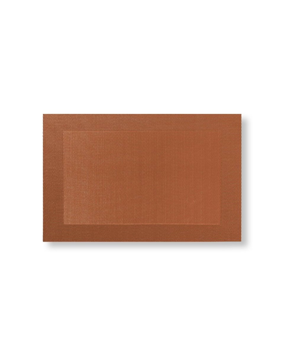 Rapee Border Woven Texilene Placemat – Tone on Tone Border Design – 35 x 47 cm – Orange - Metro Singapore Departmental Store - Celebrating 69 Years in SG