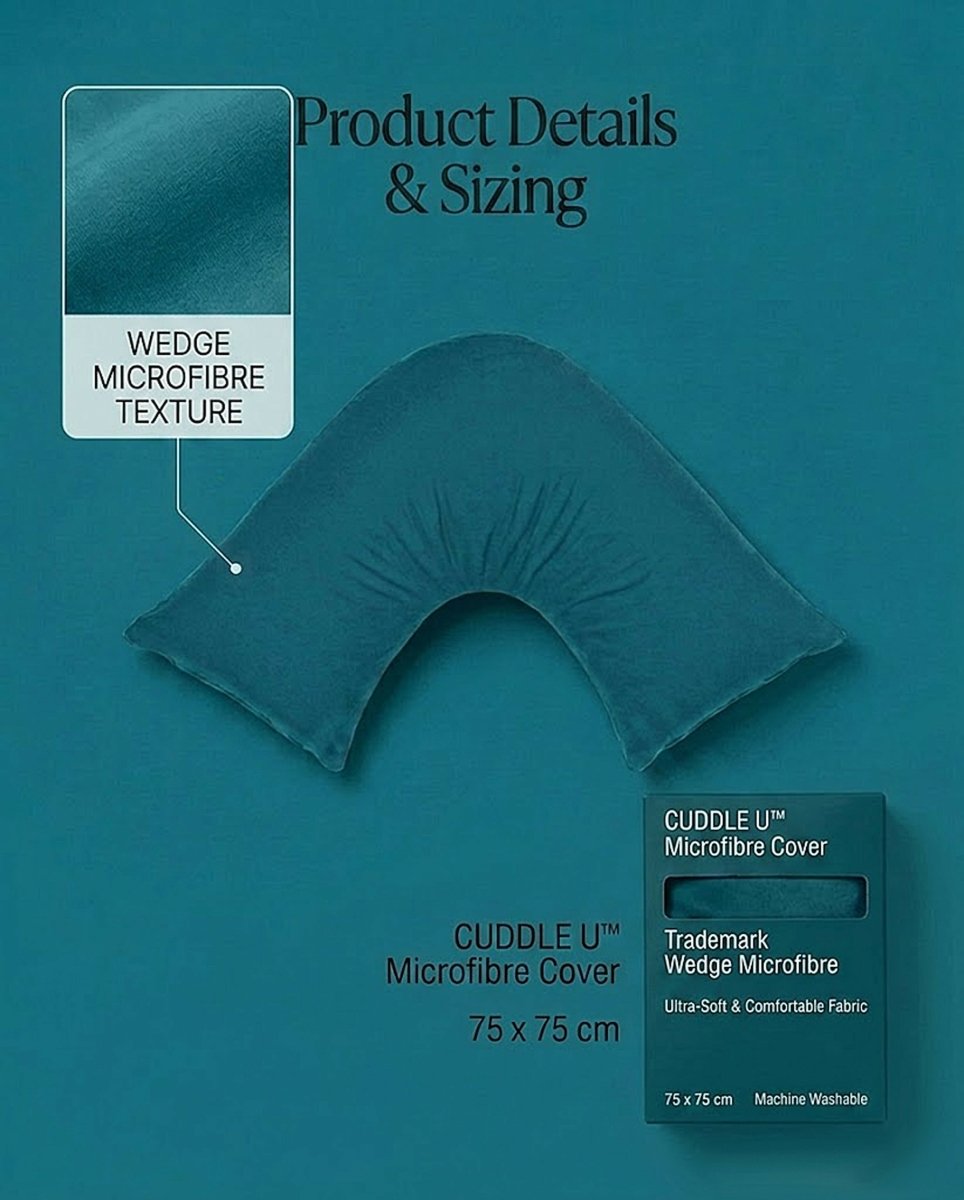 Rapee Cuddle U™ Signature Microfibre Pillow Cover – 75 x 75 cm – Wedge Blue - Metro Singapore Departmental Store - Celebrating 69 Years in SG