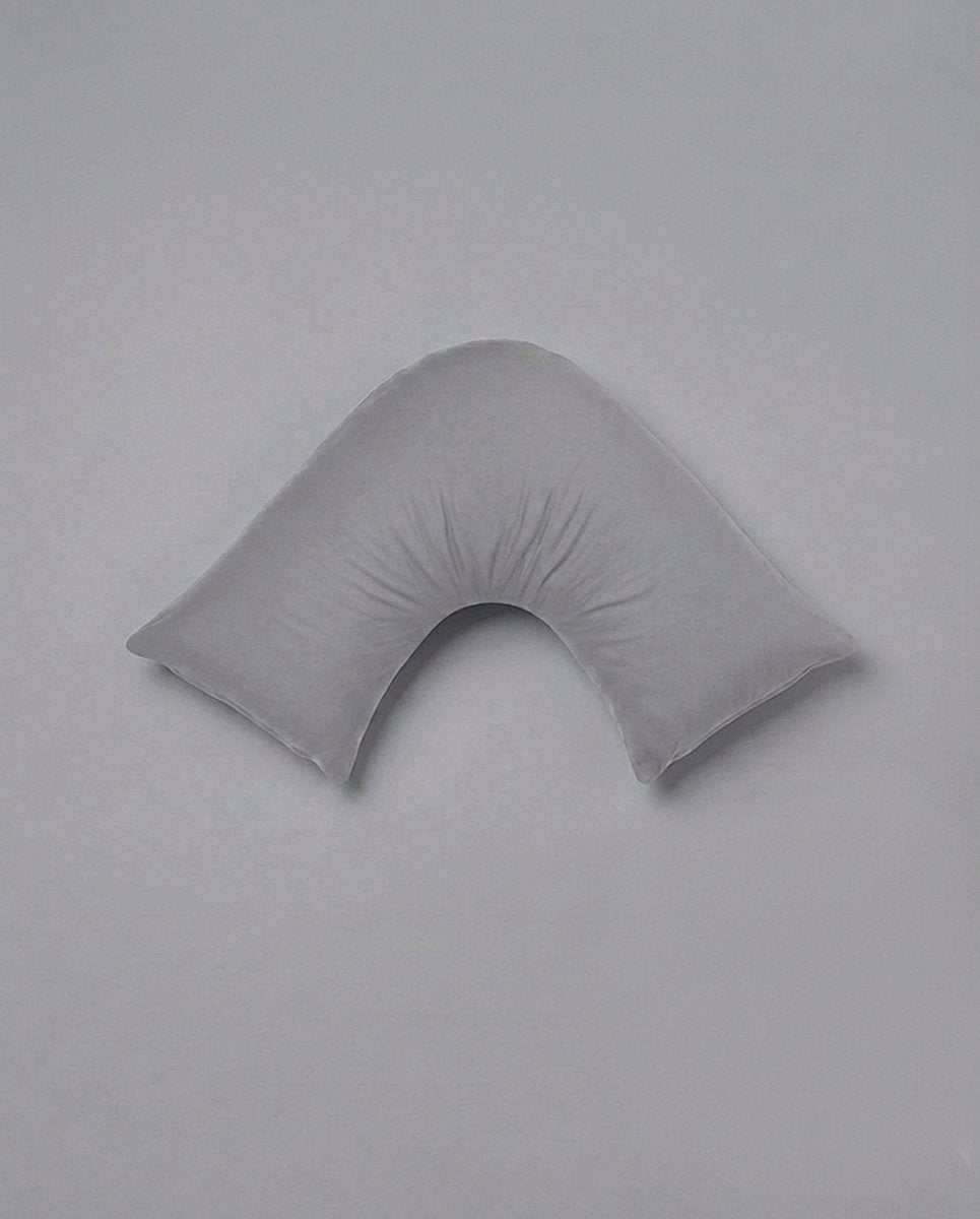 Rapee Cuddle U™ V-Shape Pillow & Microfibre Cover Set – 75 x 75 cm – Light Grey - Metro Singapore Departmental Store - Celebrating 69 Years in SG