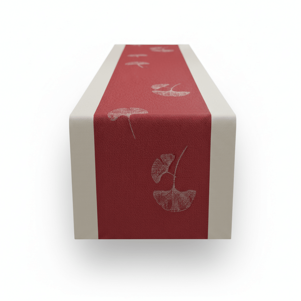 Rapee Fleur Table Runner | Gingko Leaf Texilene - 30 x 180 cm, Red - Metro Singapore Departmental Store - Celebrating 69 Years in SG