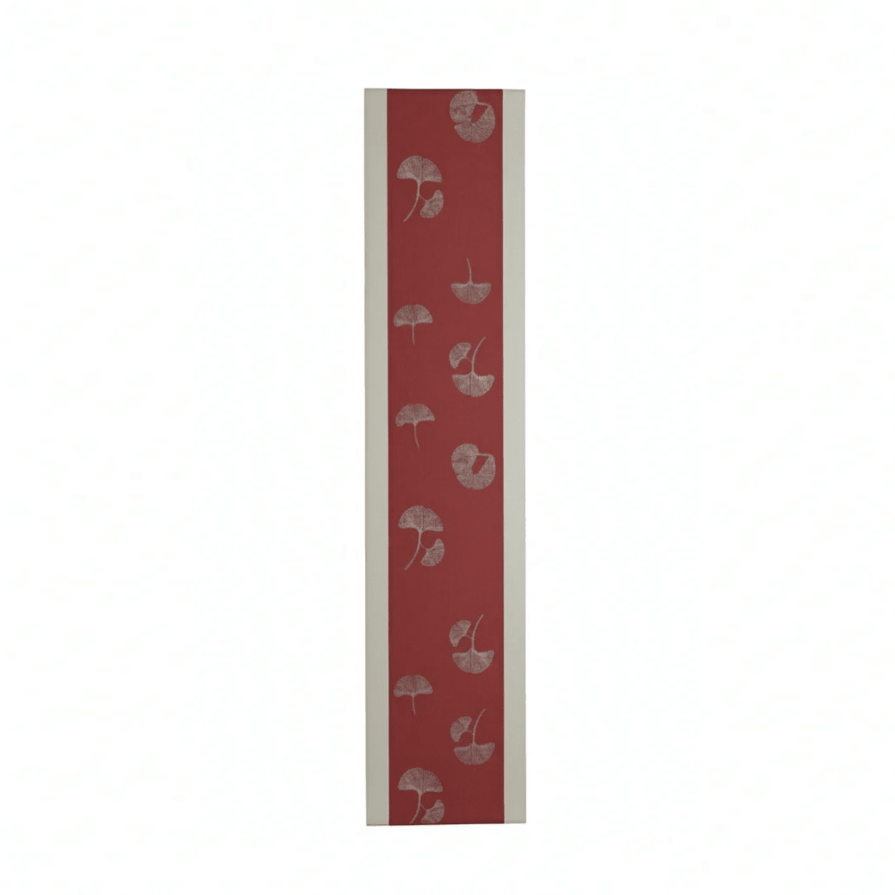 Rapee Fleur Table Runner | Gingko Leaf Texilene - 30 x 180 cm, Red - Metro Singapore Departmental Store - Celebrating 69 Years in SG