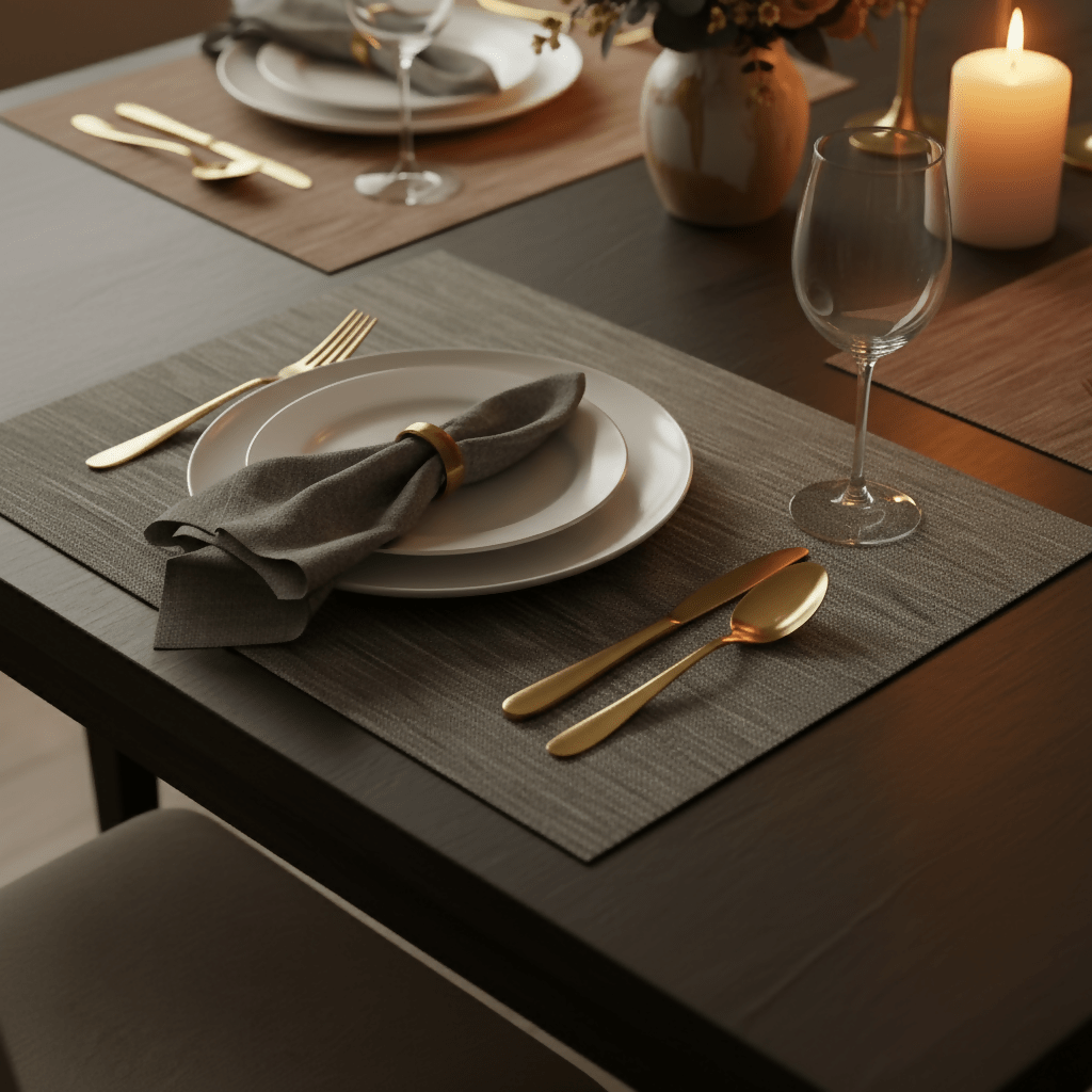 Rapee Glaze Placemat | Shimmer PU - 30 x 45 cm - Metro Singapore Departmental Store - Celebrating 69 Years in SG