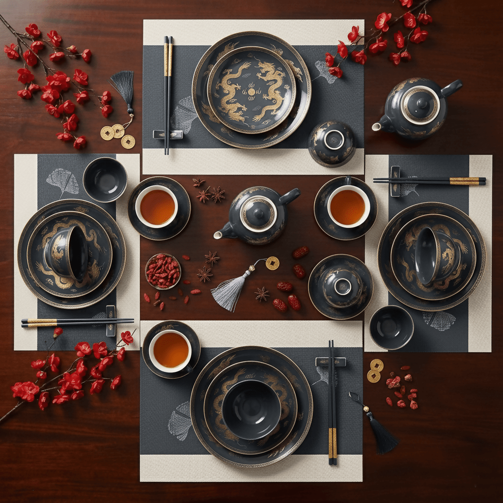 Rapee Greek Placemat | Greek Key Texilene - 30 x 45 cm, Grey - Metro Singapore Departmental Store - Celebrating 69 Years in SG